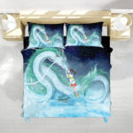 Chihiro and Haku Dragon Scene Studio Ghibli Bedding Set