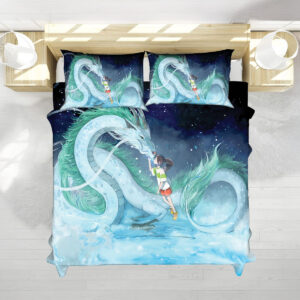 Chihiro and Haku Dragon Scene Studio Ghibli Bedding Set