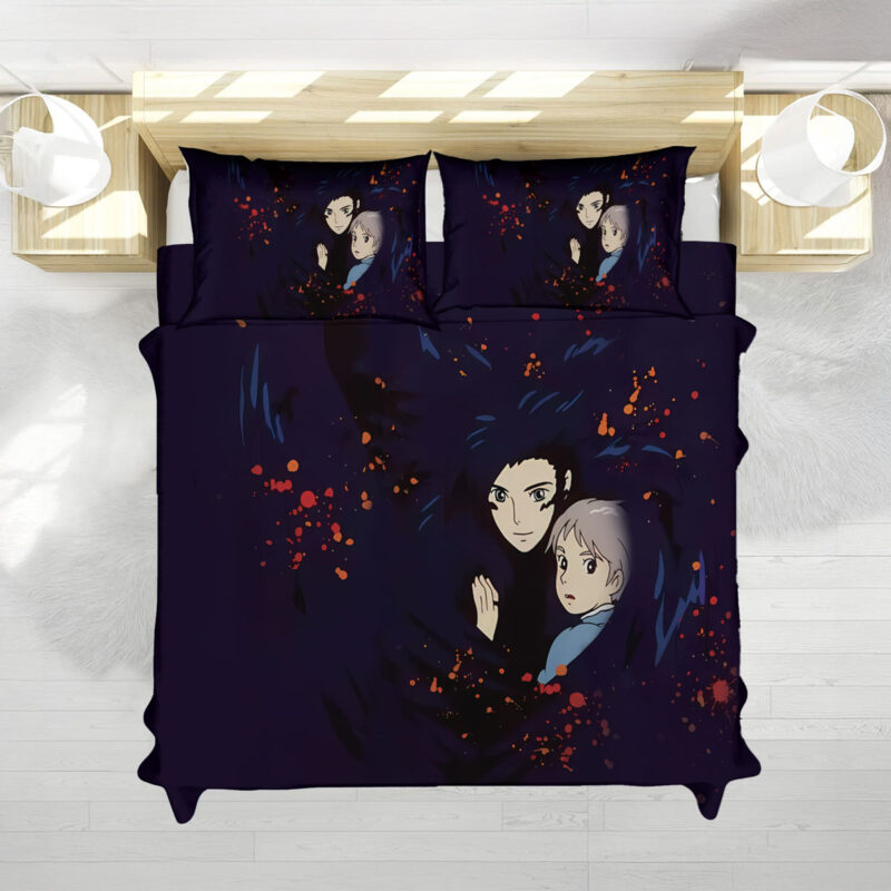 Howl Sophie Night Escape Art Studio Ghibli Bedding Set 3