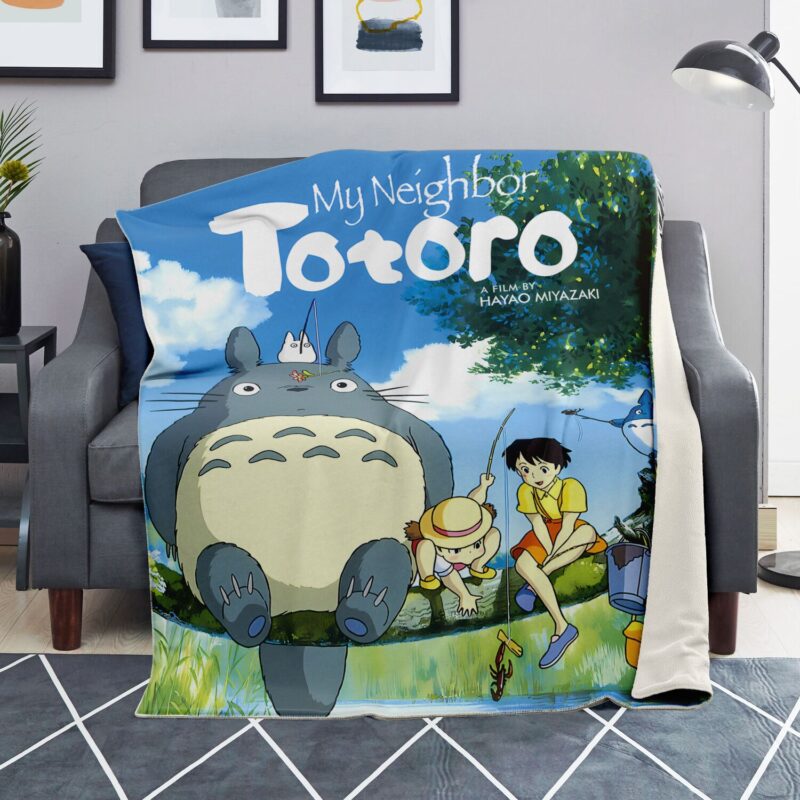 My Neighbor Totoro Classic Scene Sherpa Style Blanket 1