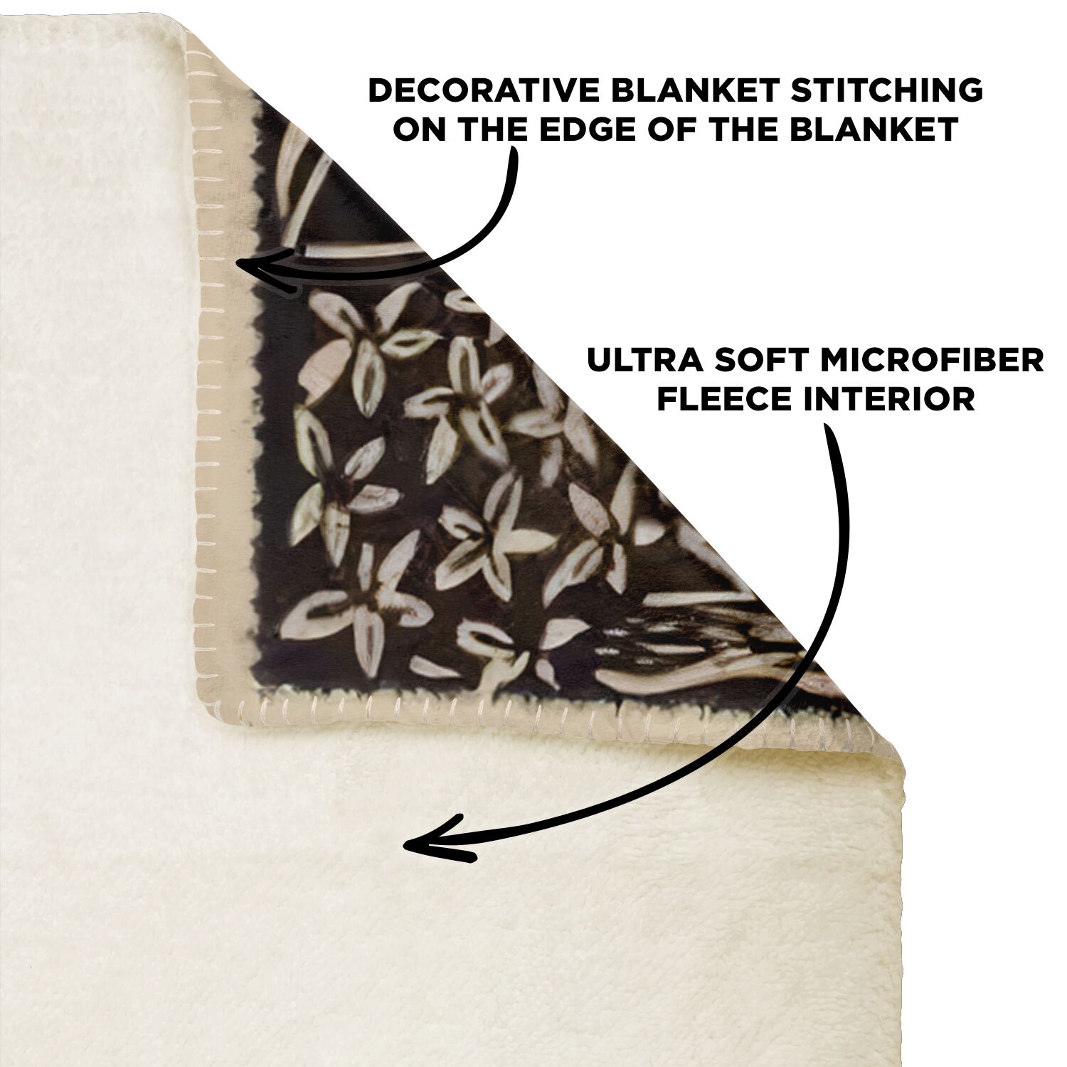 My Neighbor Totoro Forest Woodcut Art Sherpa-Style Blanket - Image 3