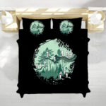 Princess Mononoke Kodama Forest Silhouette Studio Ghibli Bed Set