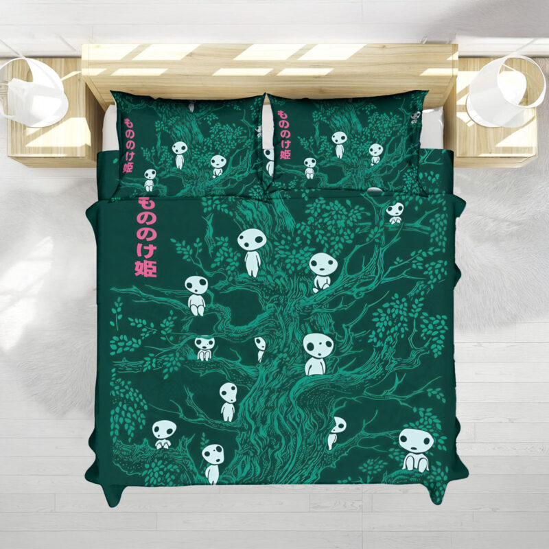 Princess Mononoke Kodama Forest Tree Studio Ghibli Bed Set 2