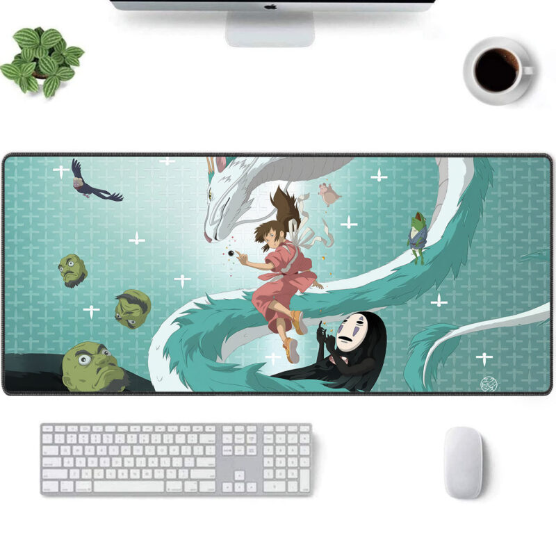 Spirited Away Chihiro Haku Dragon Battle Desk Mat 2