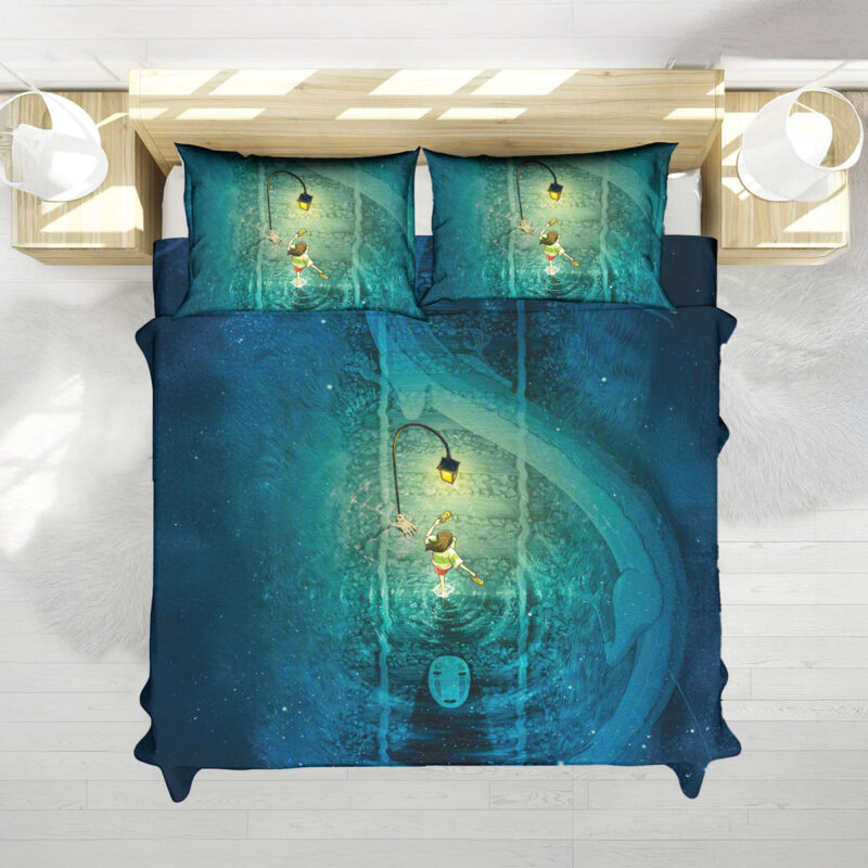 Spirited Away Chihiro Haku Night Lantern Bed Set 2