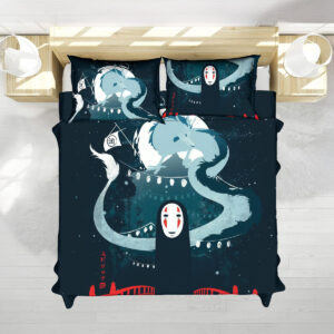 Spirited Away Haku Dragon & No Face Night Sky Bed Set