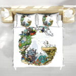 Studio Ghibli All-Movies Art Circle Illustration Bedding Set