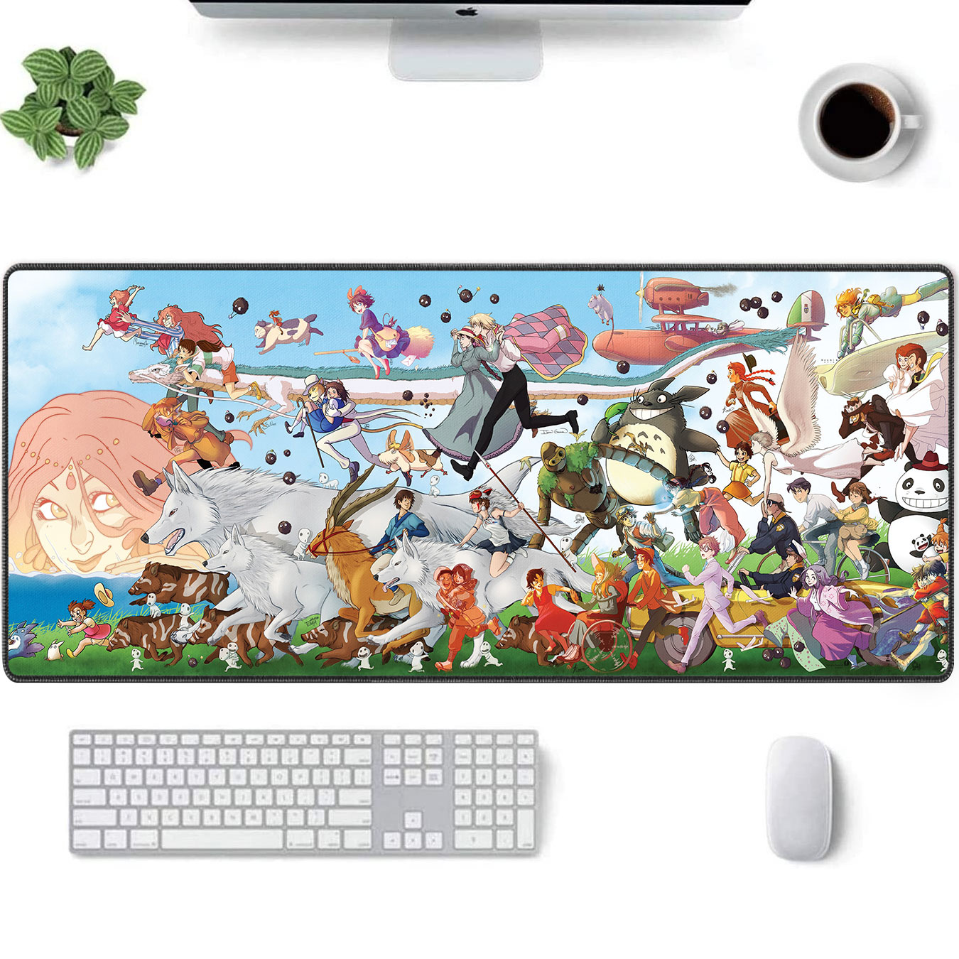 Studio Ghibli All-Stars Running Parade XXL Gaming Desk Mat 1 Studio Ghibli All-Stars Running Parade XXL Gaming Desk Mat