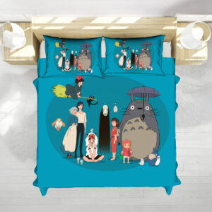 Studio Ghibli Main Characters Teal Bed Set for Anime Fans
