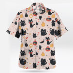 Studio Ghibli Playful Black Cat Pattern Hawaiian Shirt