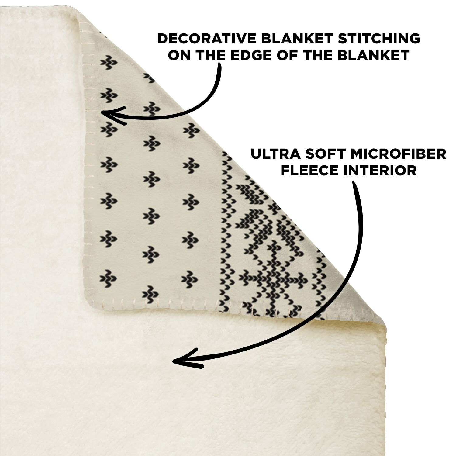 Studio Ghibli Totoro Nordic Fair Isle Pattern Sherpa Blanket - Image 4