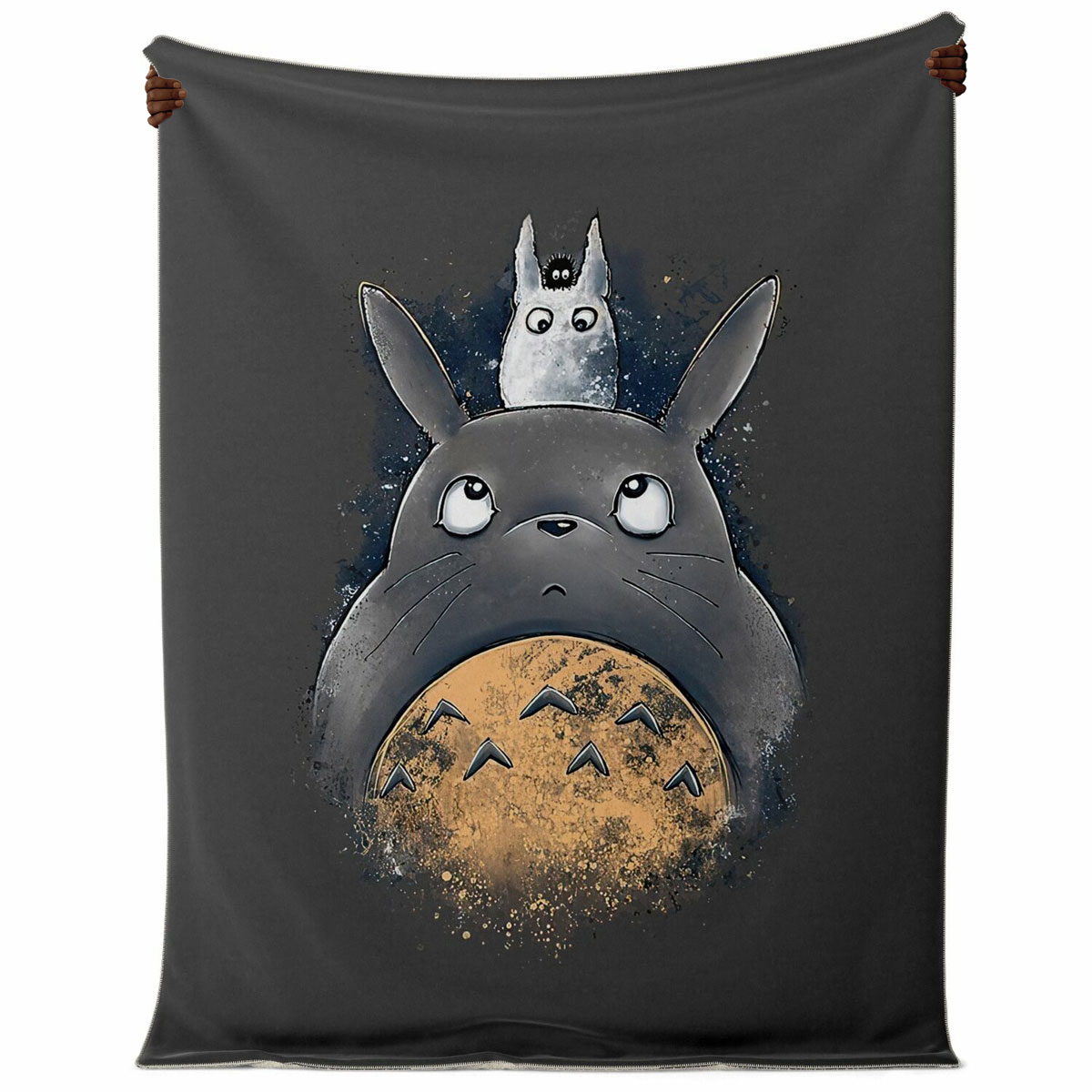 Studio Ghibli Totoro & Chibi Totoro Cozy Sherpa-Style Blanket - Image 2