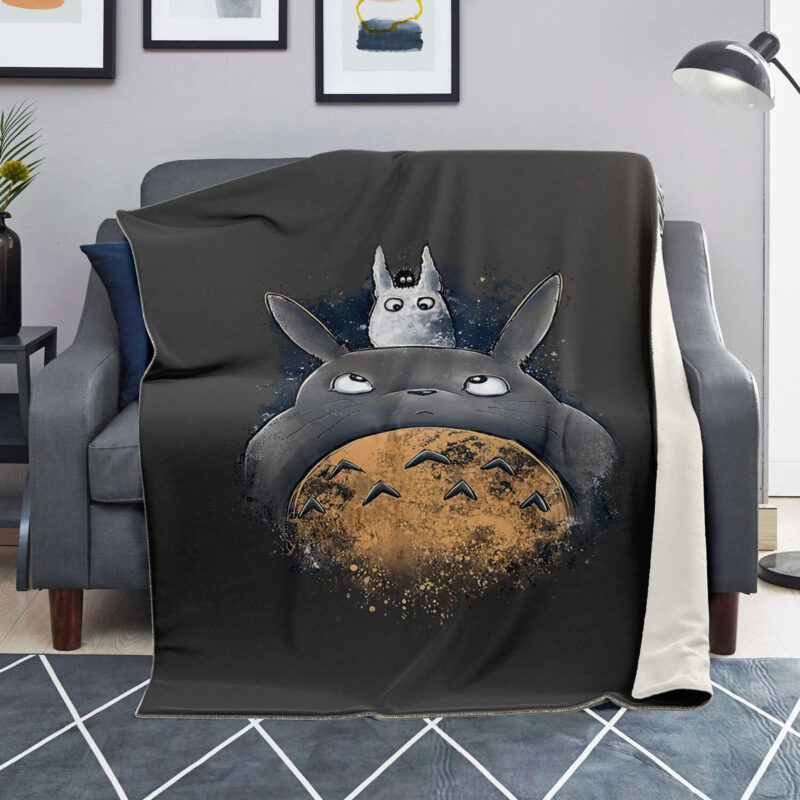 Totoro Chibi Totoro Cozy Sherpa Style Blanket