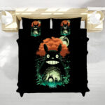 Totoro Forest Glow Night Art Studio Ghibli Bed Set