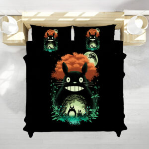 Totoro Forest Glow Night Art Studio Ghibli Bed Set