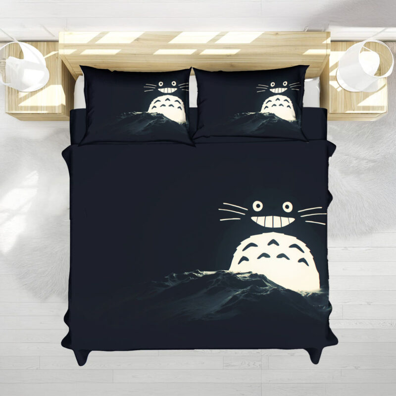Totoro Night Glow Bed Set – Cute Forest Spirit Studio Ghibli Bedding 2