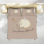 Totoro Soft Beige Sleeping Minimalist Bedding Set