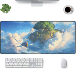 Castle in the Sky Floating Island Adventure Mouse Pad Desk Mat