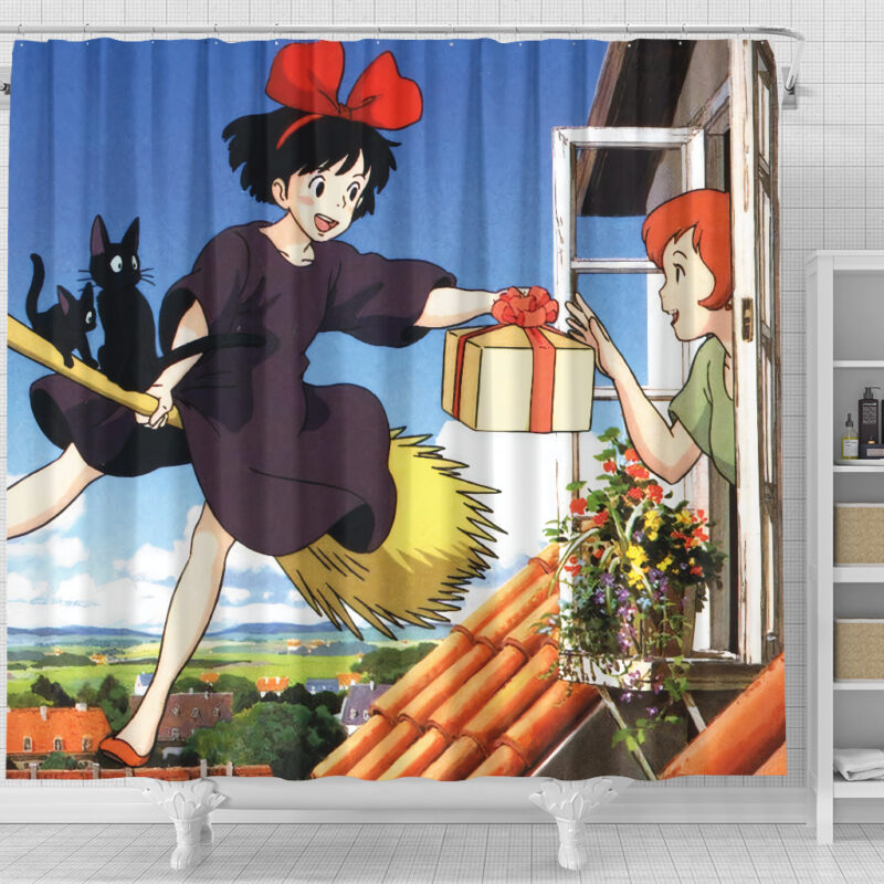 Kikis Delivery Service Gift Delivery Anime Curtain 1
