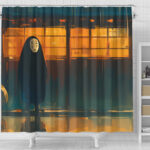 No Face Spirited Away Train Station Shower Curtain