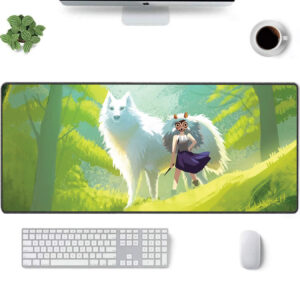 Studio Ghibli Princess Mononoke San & Moro Forest Desk Mat Mouse Pad