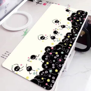 Soot Sprite Cute Anime Desk Mat Minimal Gaming Mouse Pad
