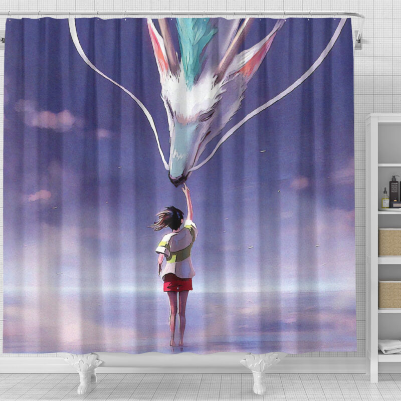Spirited Away Chihiro Haku Dragon Curtain Shower 1