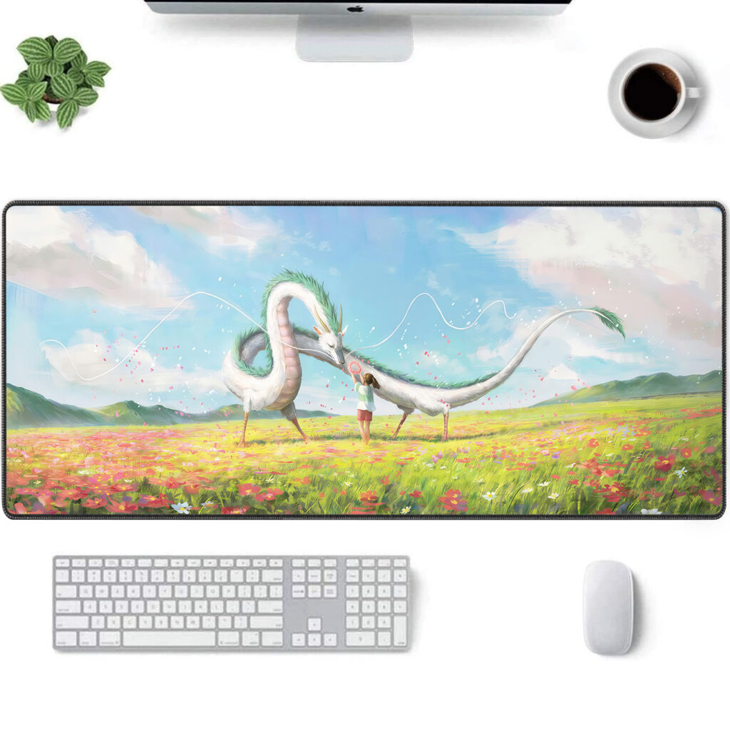 Spirited Away Haku Chihiro Meadow Reunion Desk Mat 2