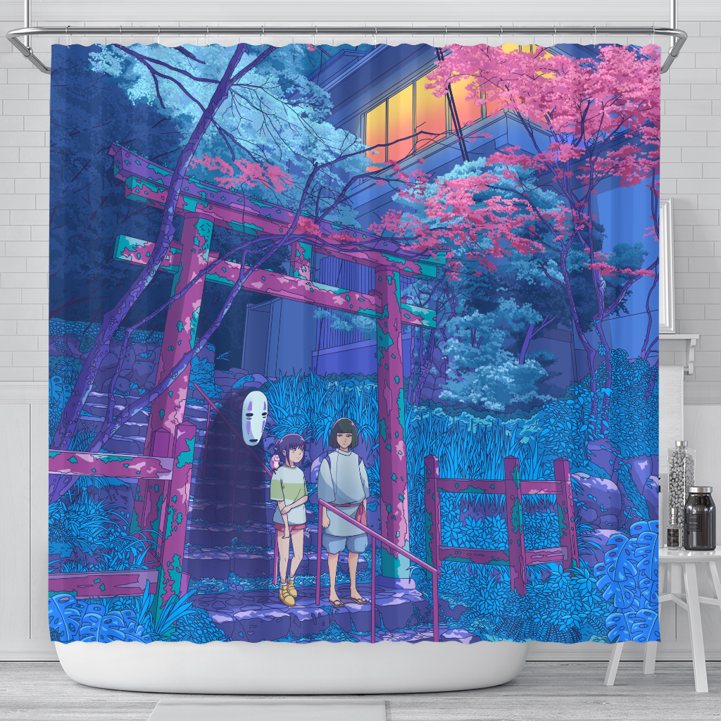 Spirited Away Shower Curtain Anime Bathroom Set 1 Spirited Away Shower Curtain Anime Bathroom Set