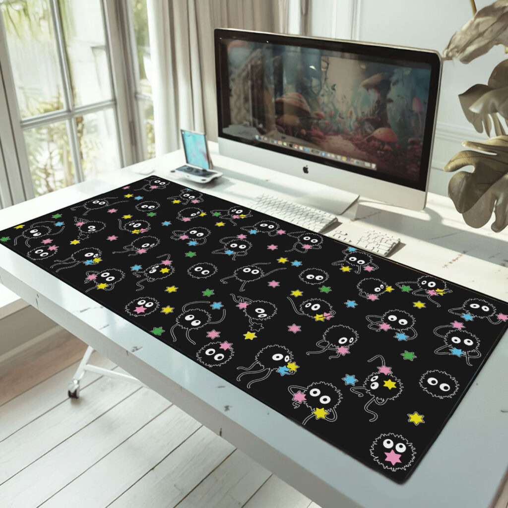 Spirited Away Soot Sprites Candy Pattern Desk Mat 2