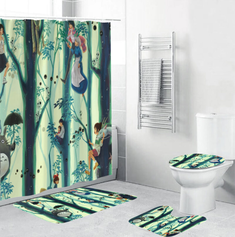 Studio Ghibli All Stars Magical Forest Shower Curtain 3