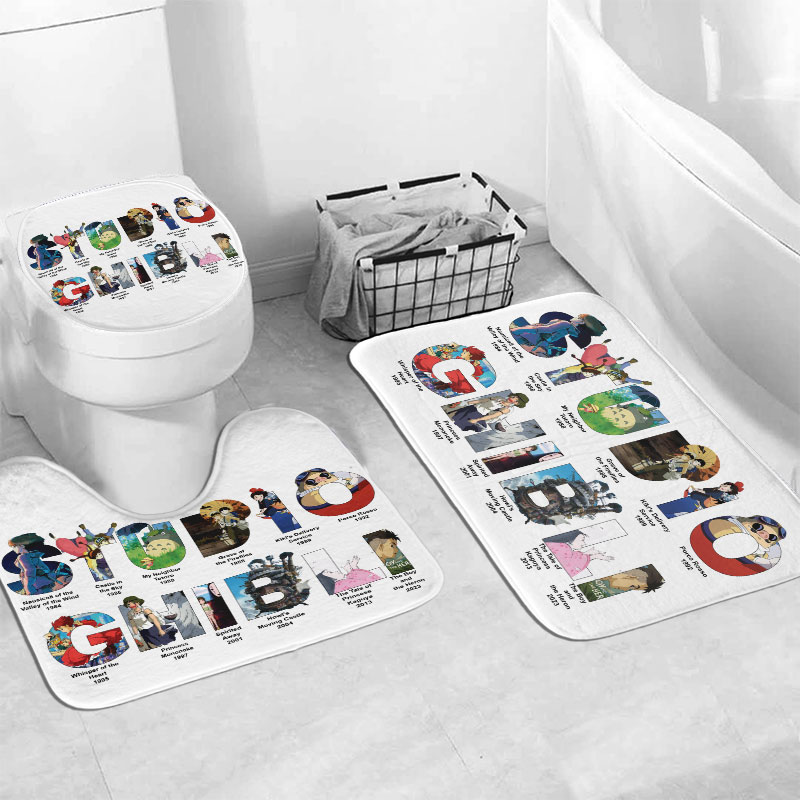 Studio Ghibli Movie Timeline Letter Art Shower Curtain 4 Studio Ghibli Movie Timeline Letter Art Shower Curtain - Image 4