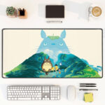Totoro Forest Adventure Large Gaming Desk Mat – Anime Mouse Pad