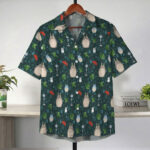 Totoro Forest Green Pattern Hawaiian Shirt