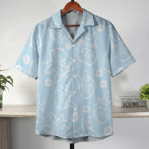 Totoro Pastel Outline Pattern Hawaiian Shirt