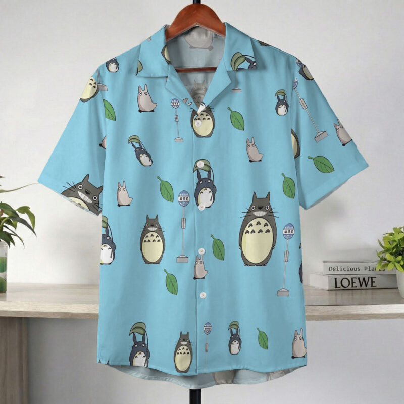 Totoro Pastel Pattern Hawaiian Shirt 2