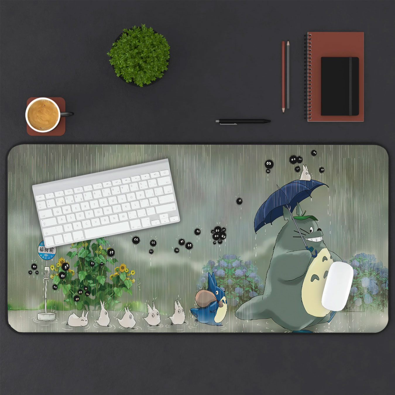 Totoro Rainy Day Parade Desk Mat - Studio Ghibli Mouse Pad 4 Totoro Rainy Day Parade Desk Mat - Studio Ghibli Mouse Pad - Image 4