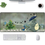 Totoro Rainy Day Parade Desk Mat - Studio Ghibli Mouse Pad