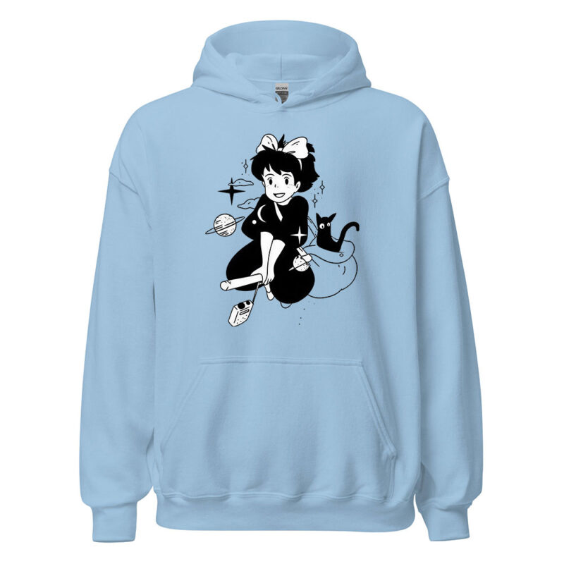 Kiki Minimal Black Line Art Hoodie 7