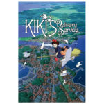 Kikis Delivery Service Flying City Poster Print