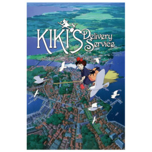 Kikis Delivery Service Flying City Poster Print