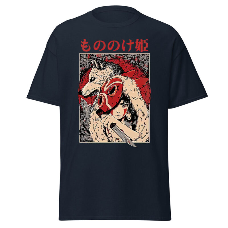 Mononoke Princess Vintage Warrior Art T Shirt 4