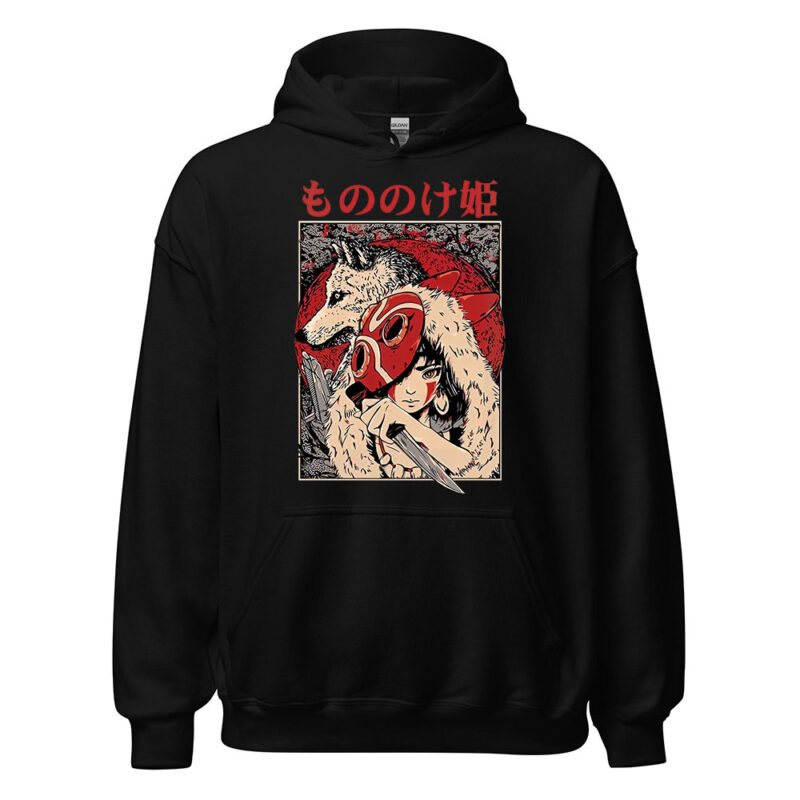 Princess Mononoke Red Moon Art Hoodie 5