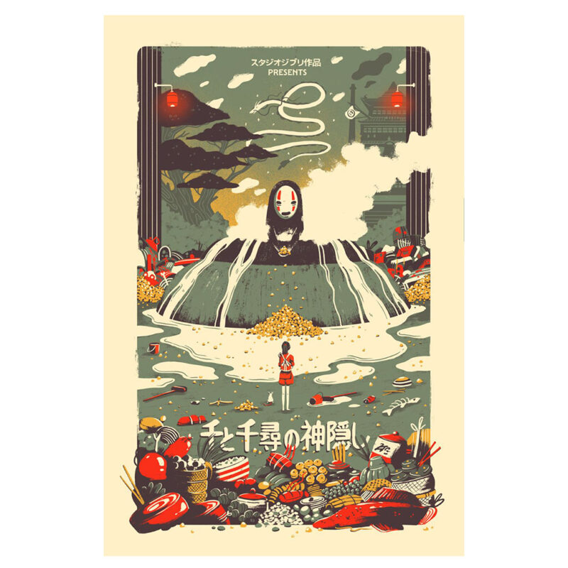 Spirited Away No Face Bathhouse Poster Print av