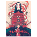 Spirited Away No Face Haku Bathhouse Poster