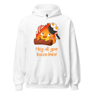 Studio Ghibli Calcifer Bacon Hoodie May All Your Bacon Burn