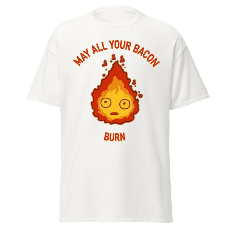 Studio Ghibli Calcifer Bacon Quote T Shirts 3