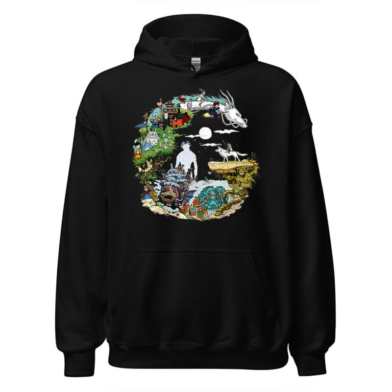 Studio Ghibli Characters Circle Collage Hoodie 2
