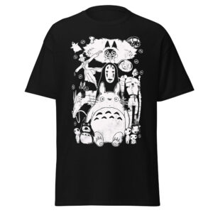 Studio Ghibli Characters Grey Collage T Shirt