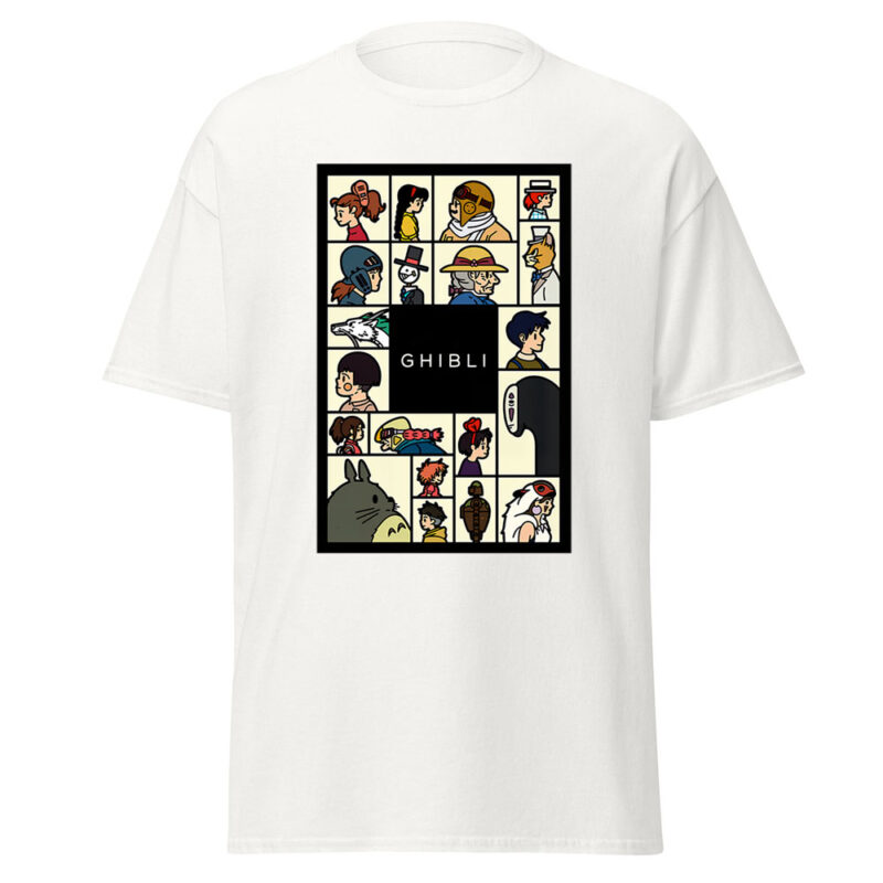 Studio Ghibli Characters Grid Graphic T Shirts 3